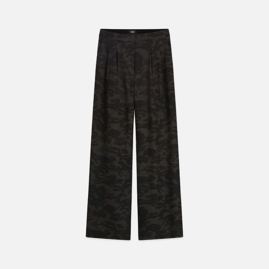 Снимка на SCOTCH&SODA ДАМСКИ ПАНТАЛОН ELENI - HIGH RISE WIDE LEG PRINTED - GLITCHFLOWERS SHALE