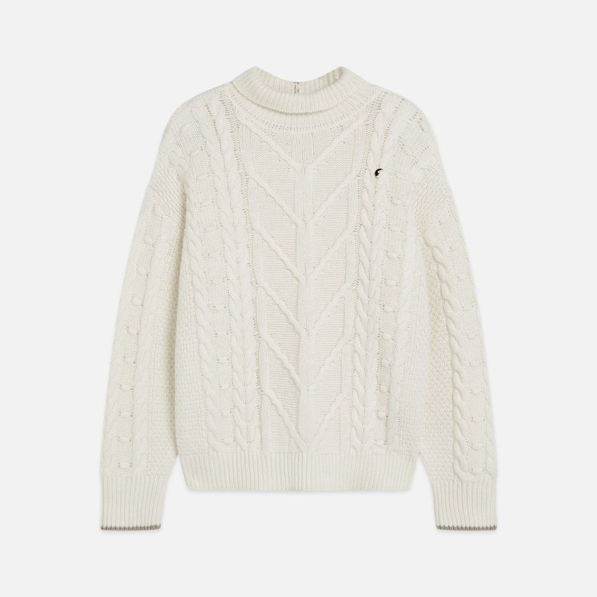 Снимка на SCOTCH&SODA ДАМСКИ ПУЛОВЕР CABLE STITCH OVERSIZED FIT - EGGNOG
