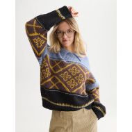 Снимка на SCOTCH&SODA ДАМСКИ ПУЛОВЕР FAIR ISLE BOXY FIT - SHALE 4