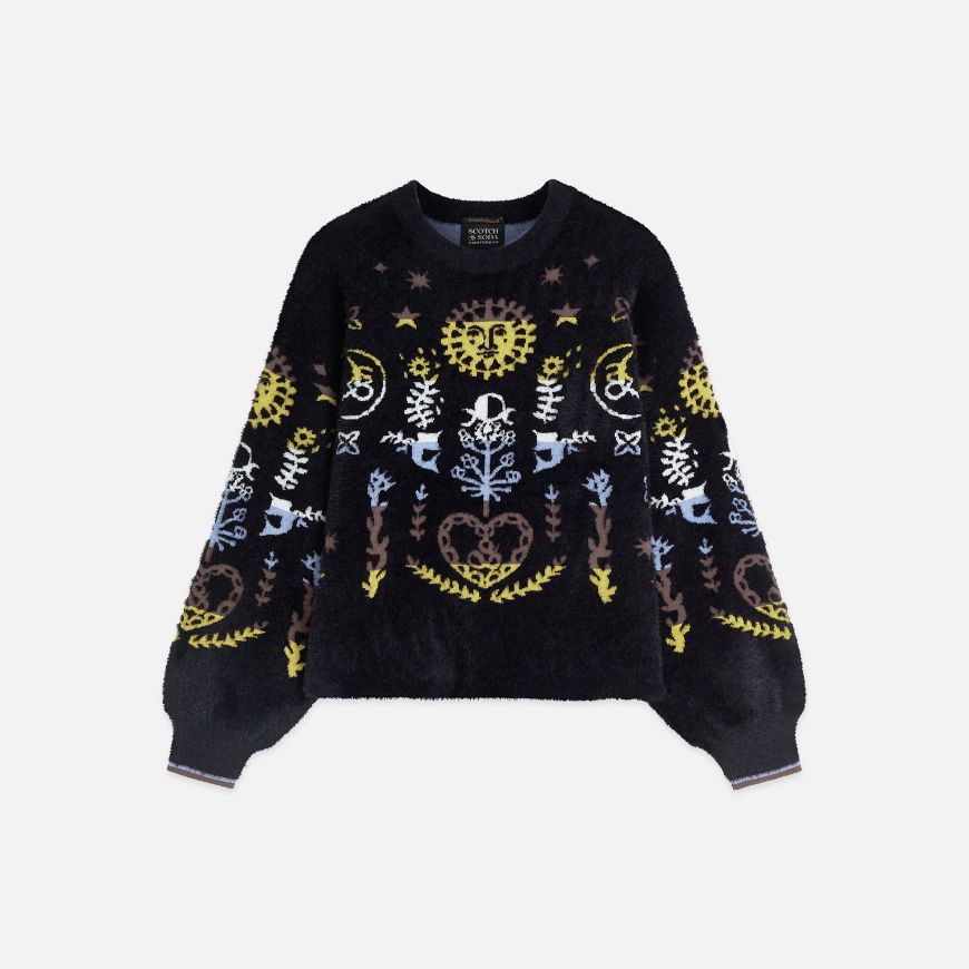 Снимка на SCOTCH&SODA ДАМСКИ ПУЛОВЕР JACQUARD BOXY FIT - METEORITE