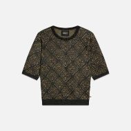 Снимка на SCOTCH&SODA ДАМСКИ ПУЛОВЕР JACQUARD SHORT-SLEEVED - METEORITE 1