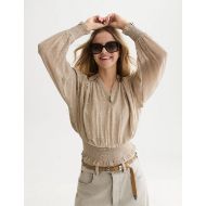 Снимка на SCOTCH&SODA ДАМСКА БЛУЗА FIL COUPE SMOCKED TOP - ALUMINUM 6