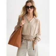 Снимка на SCOTCH&SODA ДАМСКА БЛУЗА FIL COUPE SMOCKED TOP - ALUMINUM 4