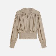 Снимка на SCOTCH&SODA ДАМСКА БЛУЗА FIL COUPE SMOCKED TOP - ALUMINUM 1