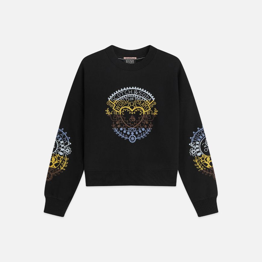 Снимка на SCOTCH&SODA ДАМСКИ СУИТШЪРТ EMBROIDERED RELAXED FIT - METEORITE