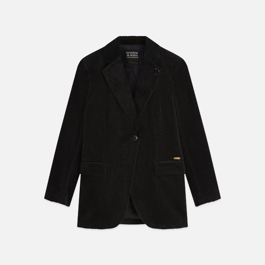 Снимка на SCOTCH&SODA ДАМСКО САКО CORDUROY RELAXED SINGLE BREASTED - METEORITE
