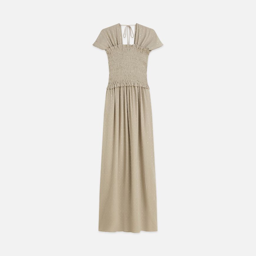 Снимка на SCOTCH&SODA РОКЛЯ FIL COUPE SMOCKED ANKLE LENGTH - ALUMINUM
