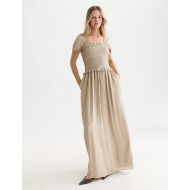 Снимка на SCOTCH&SODA РОКЛЯ FIL COUPE SMOCKED ANKLE LENGTH - ALUMINUM 4