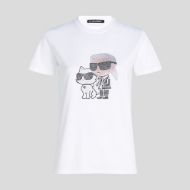 Снимка на KARL LAGERFELD ДАМСКИ ТОП IKON RS DUO T-SHIRT WHITE 1