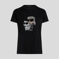 Снимка на KARL LAGERFELD ДАМСКИ ТОП IKON RS DUO T-SHIRT BLACK 1