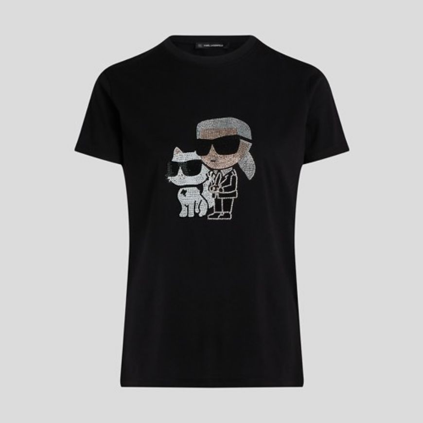 Снимка на KARL LAGERFELD ДАМСКИ ТОП IKON RS DUO T-SHIRT BLACK