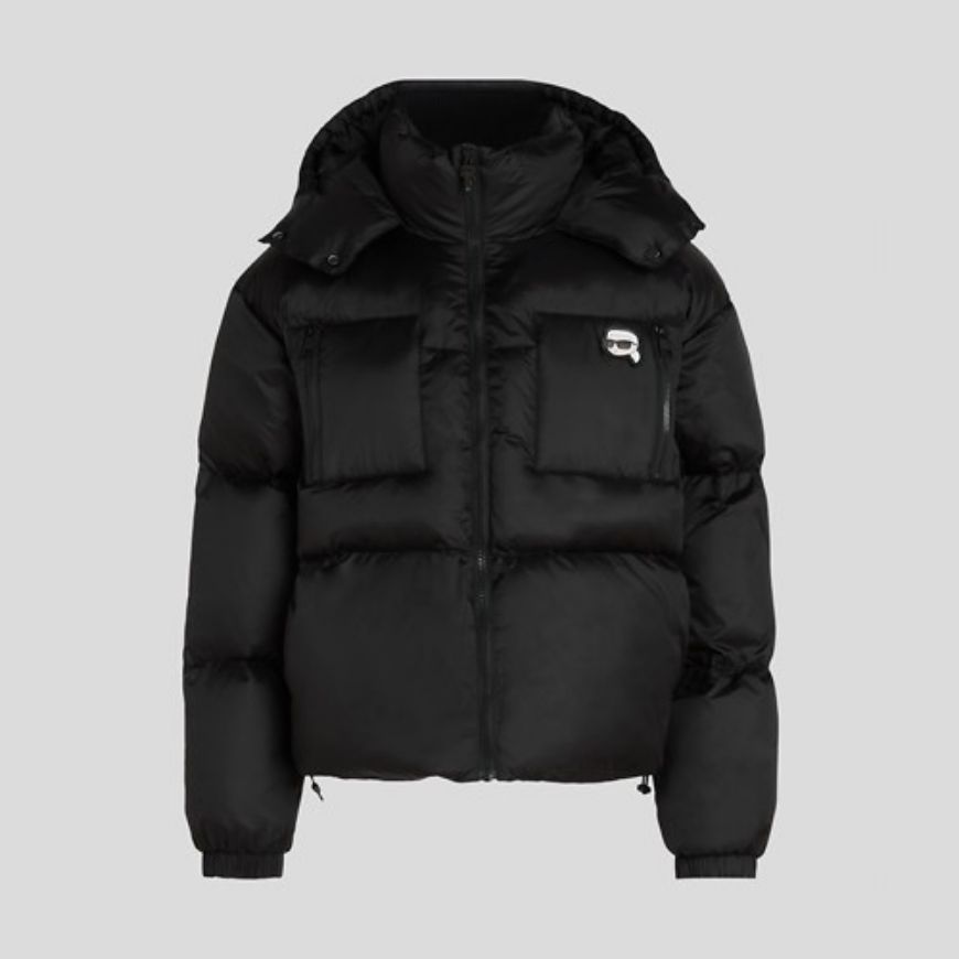 Picture of KARL LAGERFELD WOMEN'S IKON PUFFER JACKET BLACK