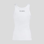 Снимка на KARL LAGERFELD ДАМСКИ ТОП IKON RIBBED TANK TOP WHITE 2
