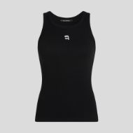 Снимка на KARL LAGERFELD ДАМСКИ ТОП IKON RIBBED TANK TOP BLACK 1