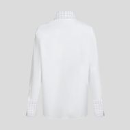Снимка на KARL LAGERFELD ДАМСКА РИЗА EMBELLISHED POPLIN SHIRT WHITE 2