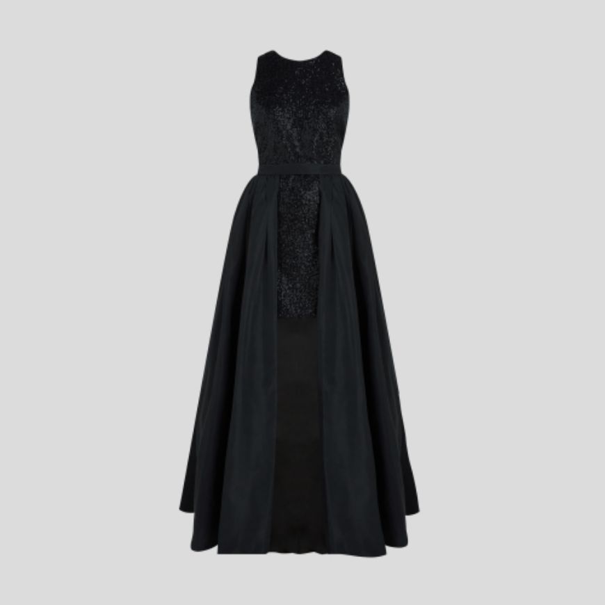 Picture of KARL LAGERFELD WOMEN'S TRANSFORMABLE SEQUIN DRESS BLACK