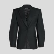 Picture of KARL LAGERFELD WOMEN'S ZIP DETAIL TAILORED BLAZER BLACK 1