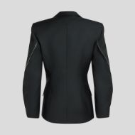 Picture of KARL LAGERFELD WOMEN'S ZIP DETAIL TAILORED BLAZER BLACK 2