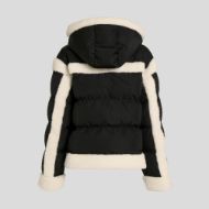 Picture of KARL LAGERFELD WOMEN'S SHEARLING CONTRAST PUFFER BLACK 2