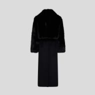 Picture of KARL LAGERFELD WOMEN'S FAUX FUR DETAIL COAT BLACK 2