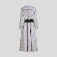 Picture of KARL LAGERFELD WOMEN'S STUDIO LONG FAUX FUR COAT WHITE/BLACK 2