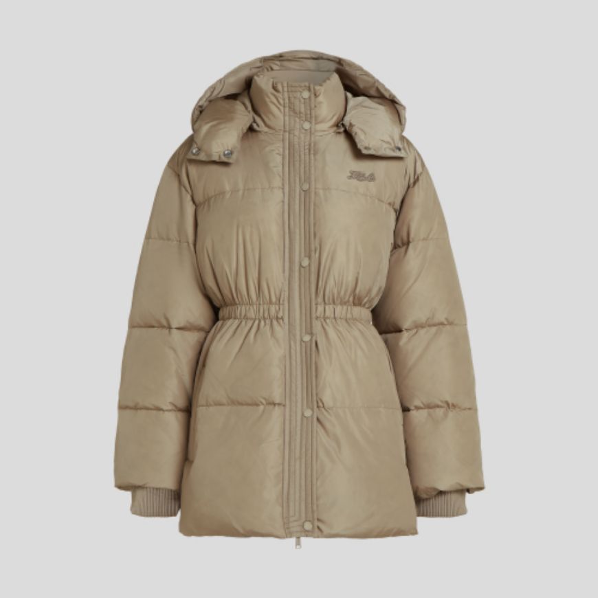 Picture of KARL LAGERFELD WOMEN'S ESSENTIAL MID PUFFER JACKET WARM SAND