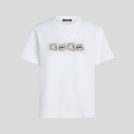 Снимка на KARL LAGERFELD ДАМСКИ ТОП IKON RHINESTONE T-SHIRT WHITE 1