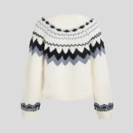 Снимка на KARL LAGERFELD ДАМСКИ ПУЛОВЕР ALPINE KNIT WHITE/BLACK 2