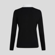 Снимка на KARL LAGERFELD ДАМСКИ ПУЛОВЕР CONTRAST BIB KNIT TOP BLACK 2
