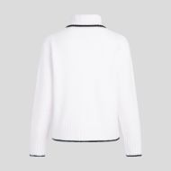 Снимка на KARL LAGERFELD ДАМСКИ ПУЛОВЕР SOUTACHE TURTLENECK SWEATER WHITE/BLACK 2
