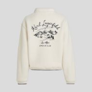 Снимка на KARL LAGERFELD ДАМСКИ ПУЛОВЕР FLEECE JUMPER CANNOLI CREAM 2