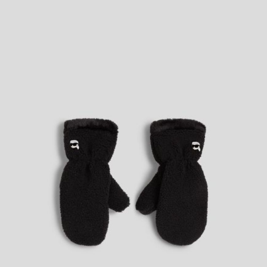 Снимка на KARL LAGERFELD ДАМСКИ РЪКАВИЦИ IKON SHEARLING MITTEN GLOVES BLACK