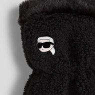 Снимка на KARL LAGERFELD ДАМСКИ РЪКАВИЦИ IKON SHEARLING MITTEN GLOVES BLACK 3