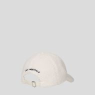 Picture of KARL LAGERFELD WOMEN'S IKON SHEARLING CHOUPETTE CAP OFF WHITE 2