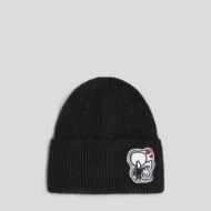 Снимка на KARL LAGERFELD ДАМСКА ШАПКА IKON FURRY PATCH BEANIE BLACK 1