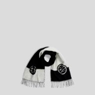 Picture of KARL LAGERFELD WOMEN'S K/AUTOGRAPH BICOLOR JKRD SCARF WHITE/BLACK 1