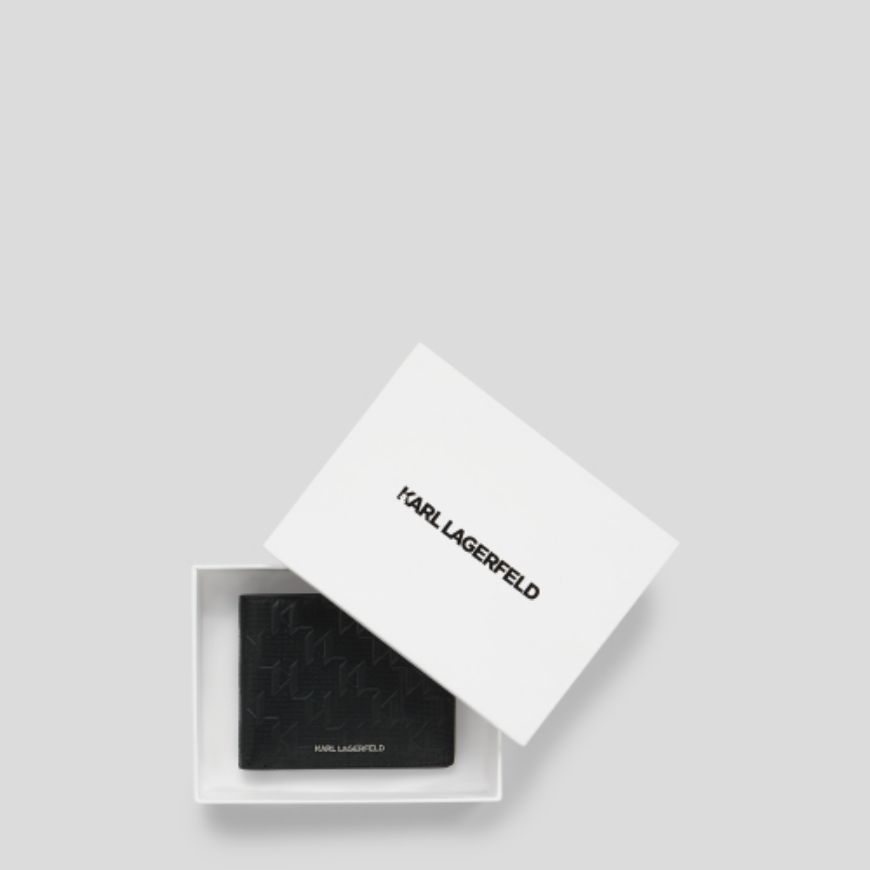 Снимка на KARL LAGERFELD МЪЖКИ ПОРТФЕЙЛ K/MONOGRAM PERFORATED WALLET BLACK