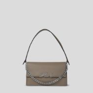 Picture of KARL LAGERFELD WOMEN'S K/SIGNATURE MD FLAP SHB ASH GREY 1