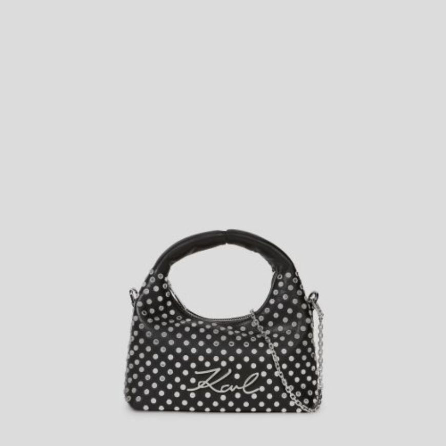 Picture of KARL LAGERFELD WOMEN'S K/SOIREE SIGNATURE MN CB MIRR BLACK EMBELLISHMENT