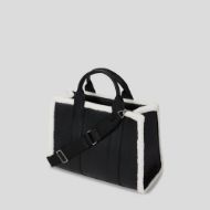 Picture of KARL LAGERFELD WOMEN'S K/RSG MD SQUARE TOTE SHEARLING BLACK 2