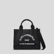 Picture of KARL LAGERFELD WOMEN'S K/RSG MD SQUARE TOTE SHEARLING BLACK 1