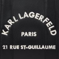 Picture of KARL LAGERFELD WOMEN'S K/RSG MD SQUARE TOTE SHEARLING BLACK 4