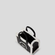 Picture of KARL LAGERFELD WOMEN'S K/RSG MN SQUARE TOTE SHEARLING BLACK 3