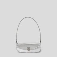 Picture of KARL LAGERFELD WOMEN'S IKON LEATHER CLOSURE SHB SILVER 1