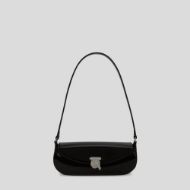 Picture of KARL LAGERFELD WOMEN'S IKON LEATHER CLOSURE SHB BLACK 1