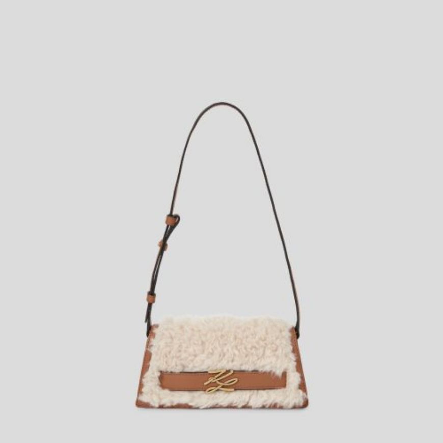 Picture of KARL LAGERFELD WOMEN'S K/AUTOGRAPH MINI FLAP SHB SHEA NATURAL-TAN