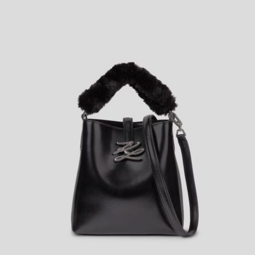 Picture of KARL LAGERFELD WOMEN'S K/AUTOGRAPH DROP SM BKT SPAZ BLACK-GUNMETAL