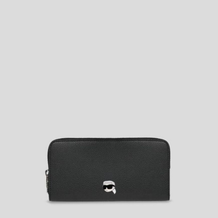 Снимка на KARL LAGERFELD ДАМСКО ПОРТМОНЕ IKON PEBBLE CONTINENTAL WALLET BLACK