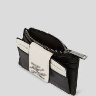 Picture of KARL LAGERFELD WOMEN'S K/AUTOGRAPH DOUBLE CARD HOLDER BW GP BLACK/WHITE 2