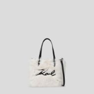Picture of KARL LAGERFELD WOMEN'S K/SIGNATURE FUR SM SHOPPER OFF WHITE 1